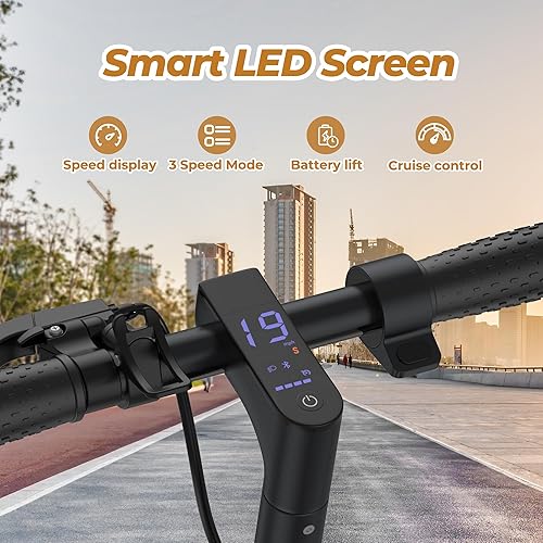 Vista 30 de WERHY Scooter eléctrico, motor de 350 W/500 W, velocidad máxima de 19/22 mph, rangos máximos de 16/23/25/28 millas, scooter E plegable para adultos