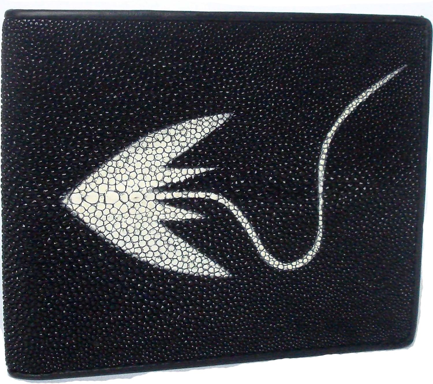 NICE 100% BEAUTIFUL GENUINE BLACK & WHITE STINGRAY LEATHER WALLET STANDARD 3.5 x 4.5 INCHES
