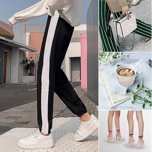 Miniatura 6 de 4 rollos de cinta de cristal de diamantes de imitación autoadhesiva, calcomanía de decoración con diamantes de imitación de 0.079 pulgadas para