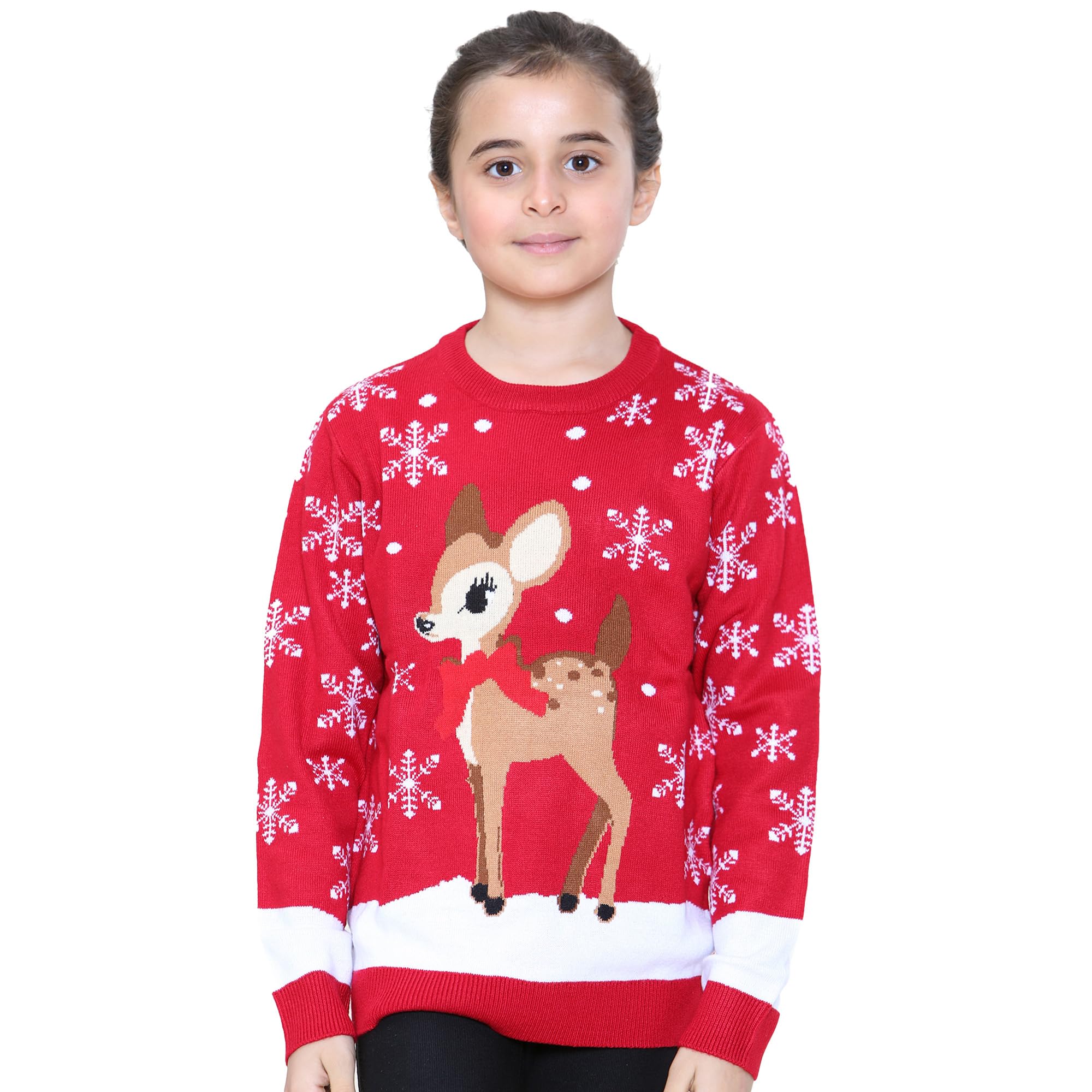 NOROZE Navidad 3D Jersey Niños Pájaro Reno Retro Pull-Over Suéter