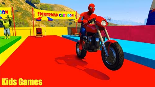 Miniatura 2 de Superhéroe Complicado Bicicleta Carrera Juegos De Niños , Araña Héroe Motor Bicicleta Carreras Juegos 3d, Imposible Mega Rampa Bicicleta Truco Juegos, Superhéroe Bicicleta Juegos Motocicleta Juegos
