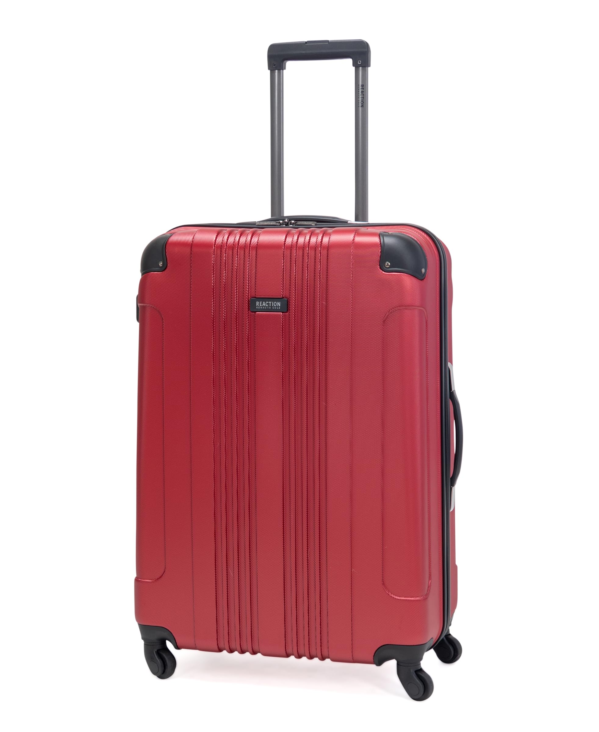 Kenneth Cole REACTION Out of Bounds Lightweight Hardshell 4-Wheel Spinner Luggage, Scarlet Red, 28-Inch Checked