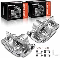 A-Premium Front Disc Brake Caliper Assembly with Bracket for Acura ILX 2013-2015 & Honda Civic CR-Z Fit 1.5L - Driver Passenger Side 2-Pack