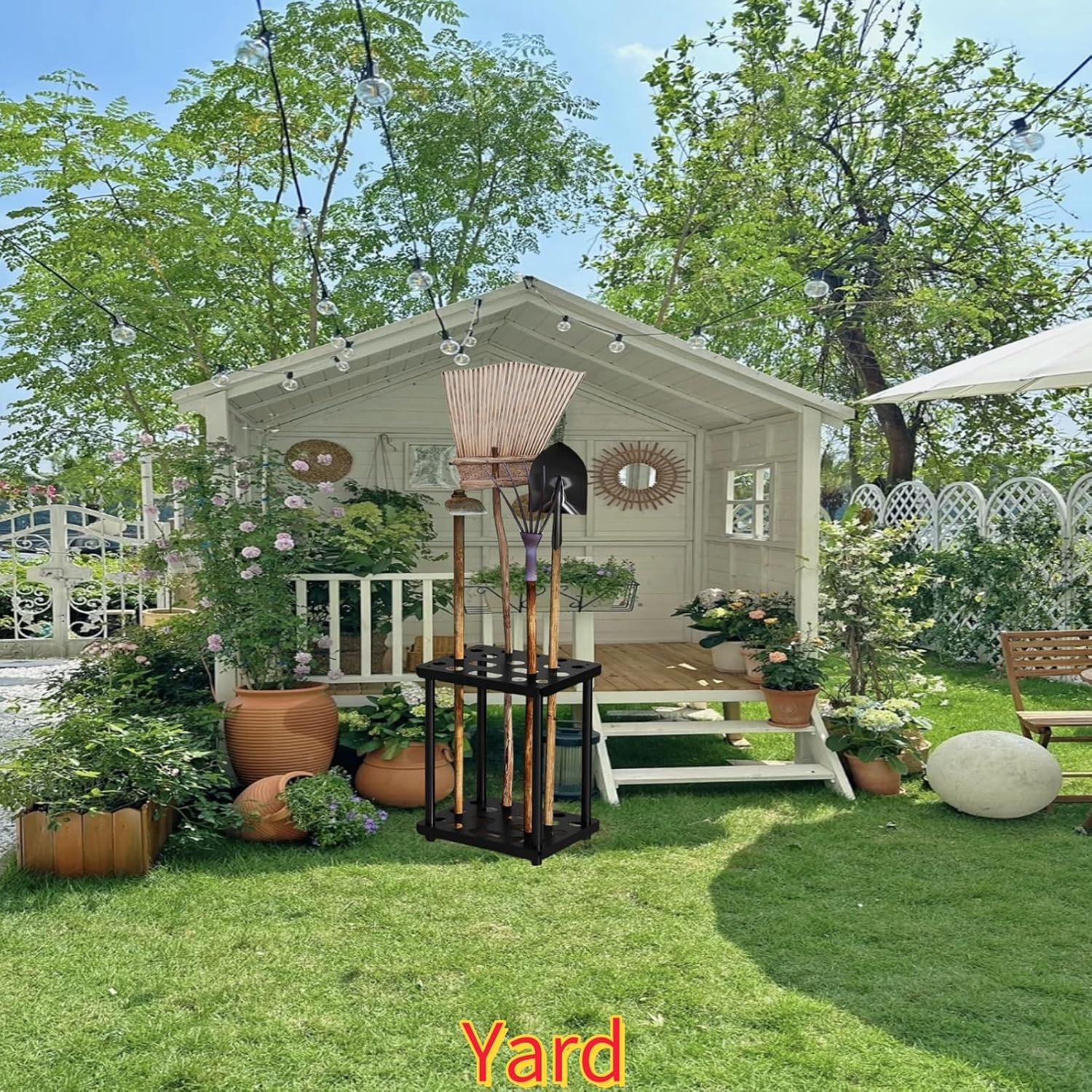 Garden Tool Organizer for suncast shed accessories,Garage Tool Tower Rack,Heavy Duty Garage Tool Storage,for Garden,Yard,Shed,Easy Assembly (Classic)