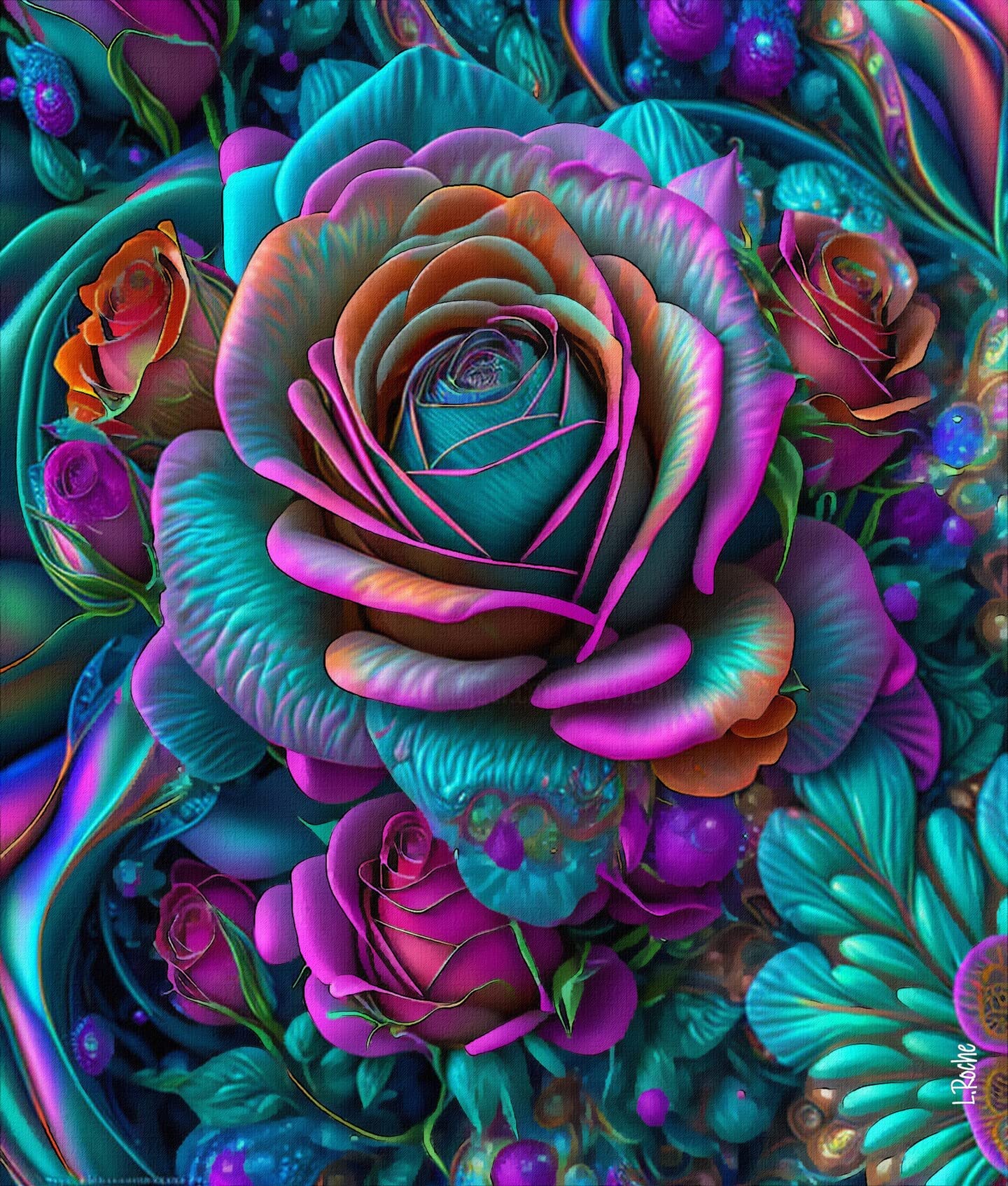 Ingooood Jigsaw Puzzle 1000 Pieces - Fantasy Series - Roses Puzzle Entertainment Toys for Adult Puzzles for Home Decoration, Family Puzzle Perfect for