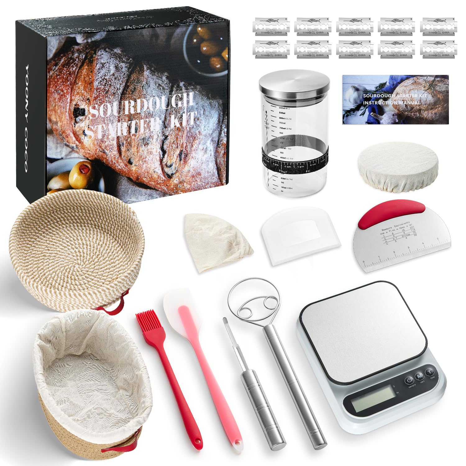 YOONYCOCO Sourdough Bread Baking Supplies with scale