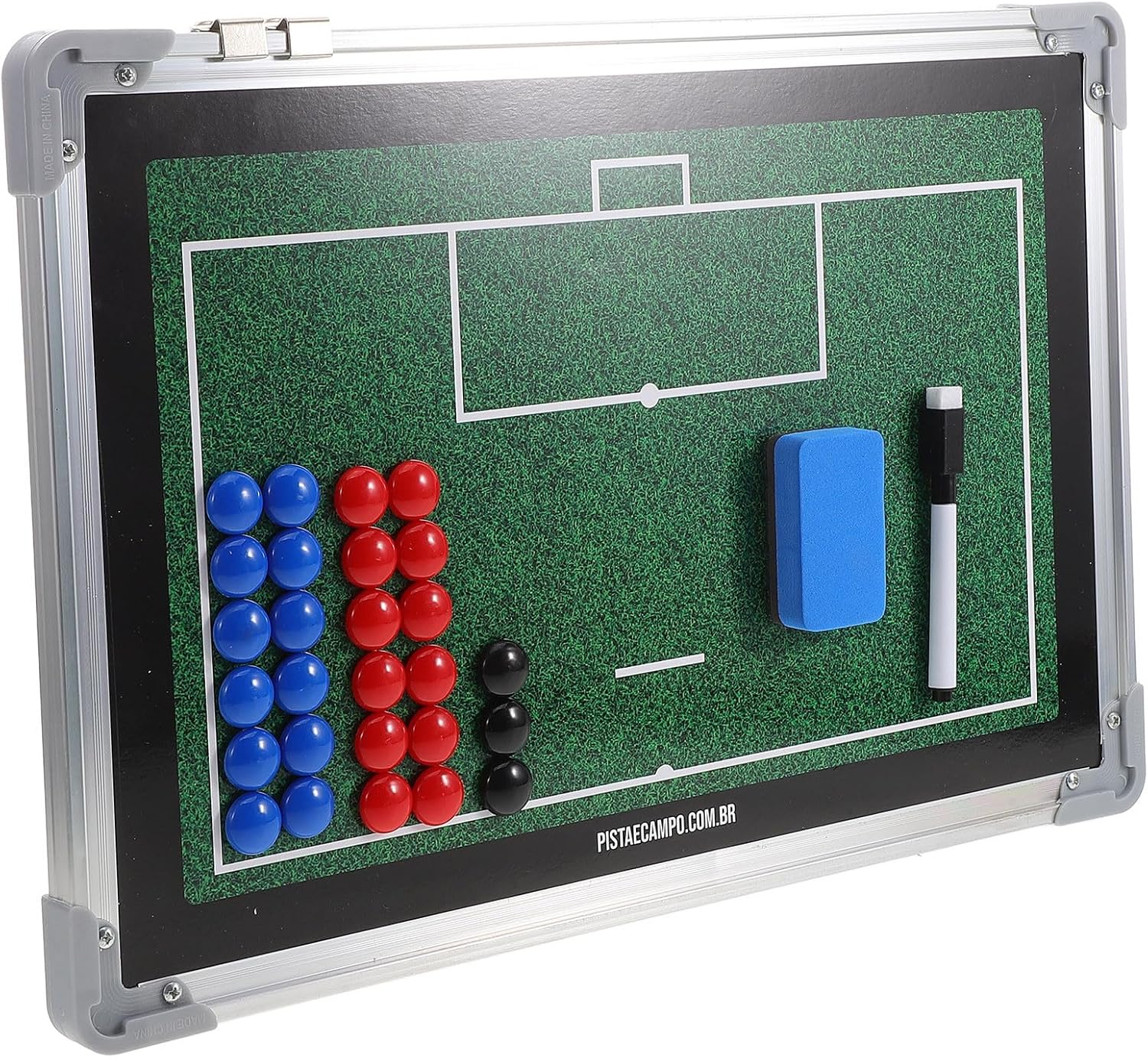 Football Coaching Board Soccer Training Whiteboard Aluminum Alloy Dry Erase Marker Board for Coaches with Magnetic Surface for Match Strategy Planning and Sports Training