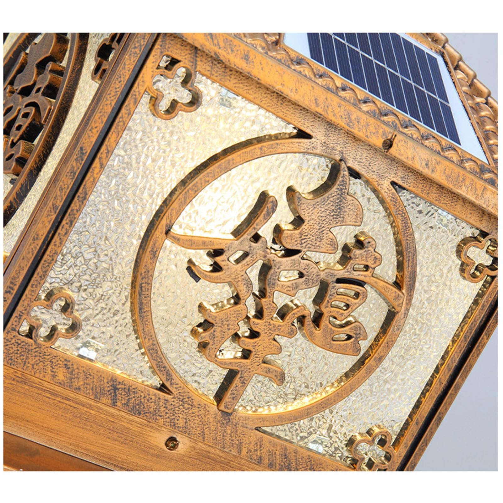 Pfostenleuchten Außenbereich Solar-Säulenscheinwerfer for draußen IP65 Wasserdichte Garten-Säulenleuchte LED-Solar-Villa-Pfostenleuchte Japanischer Stil Aluminium-Landschaft Straße Poller Laterne(Ross