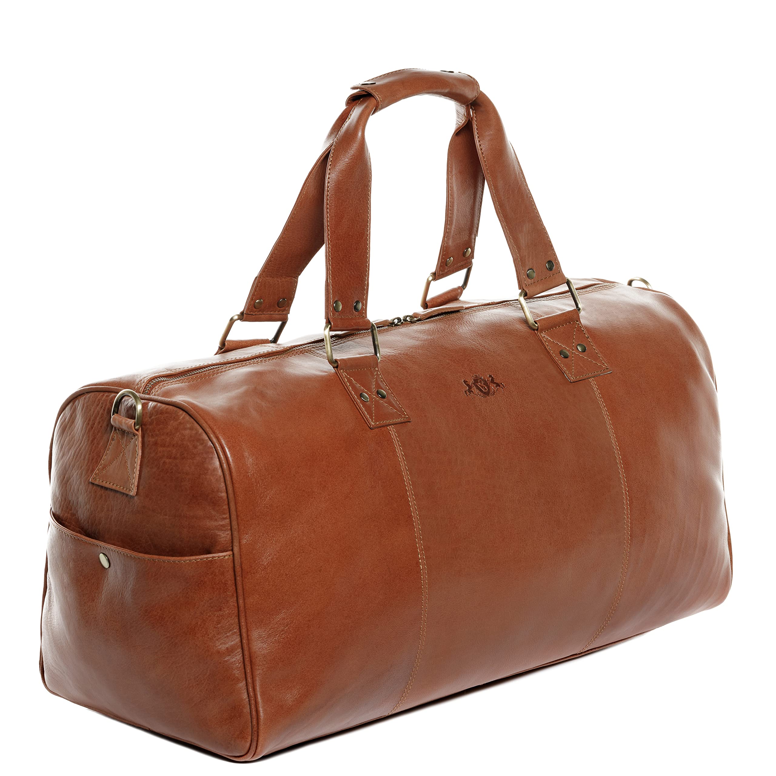 SID & VAIN große XL Reisetasche echt Leder - Sporttasche groß Linus XXL - Weekender Handgepäck Herrentasche mit Schultergurt - Ledertasche Herren braun handgefertigt