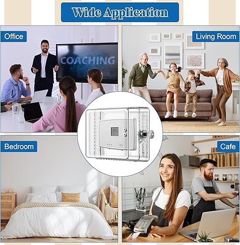 Miniatura 7 de Dreyoo Caja de cubierta de termostato con cerradura y llave compatible con termostato Honeywell Home CG511A1000, protector de termostato con bloqueo