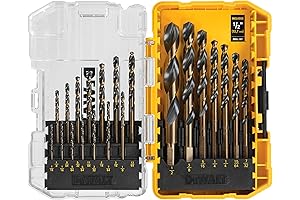 DEWALT 21-Piece Precision Drill Bit Set with Titanium Nitride Coating for Extended Life