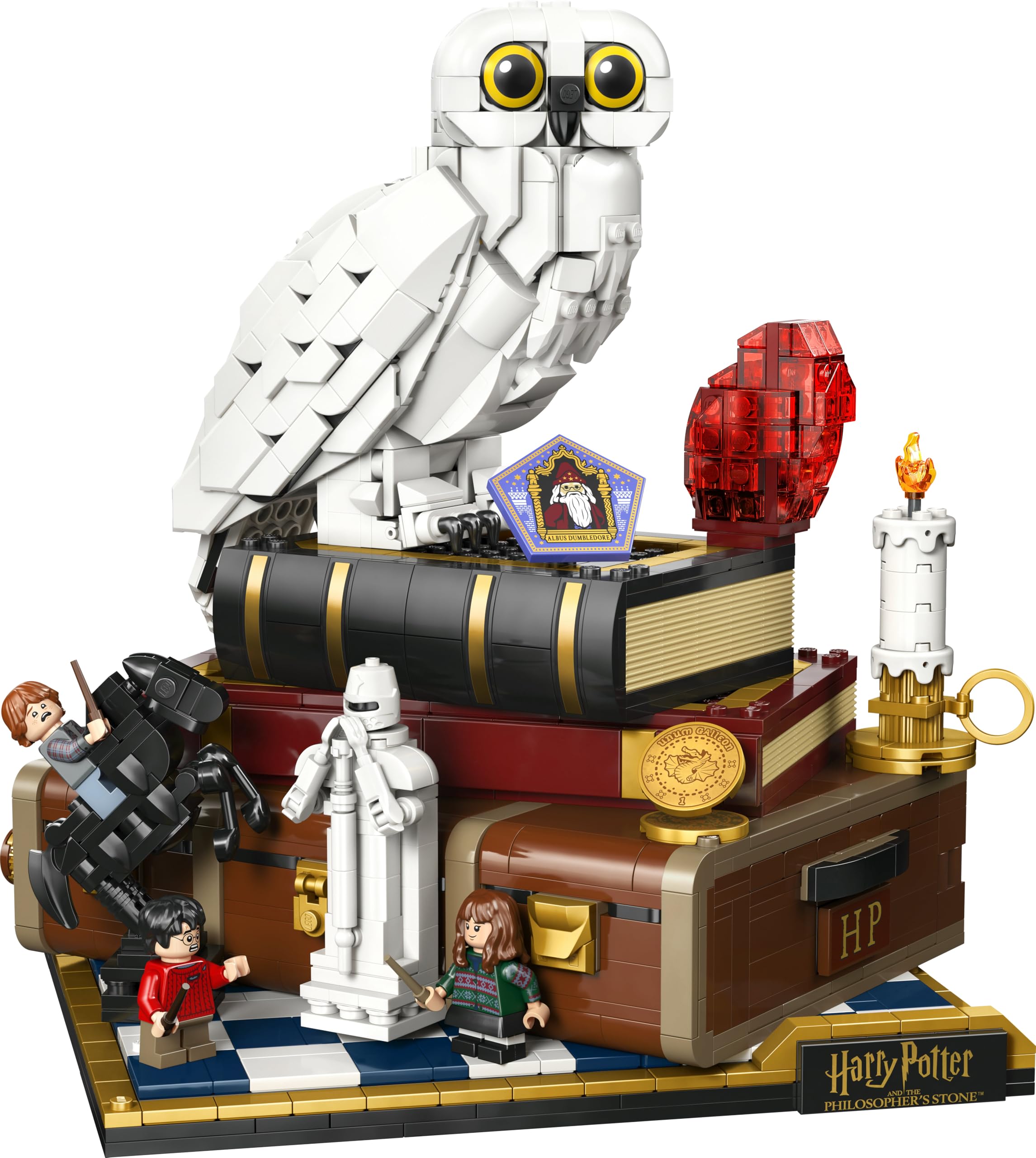 LEGO Harry Potter L’École des Sorciers – Édition Collector - Maquette DIY - Décoration Intérieure - Scènes Miniatures du Film - Figurine d'Hedwige - 3 Minifigurines - Idée Cadeau pour Fan Adulte 76466