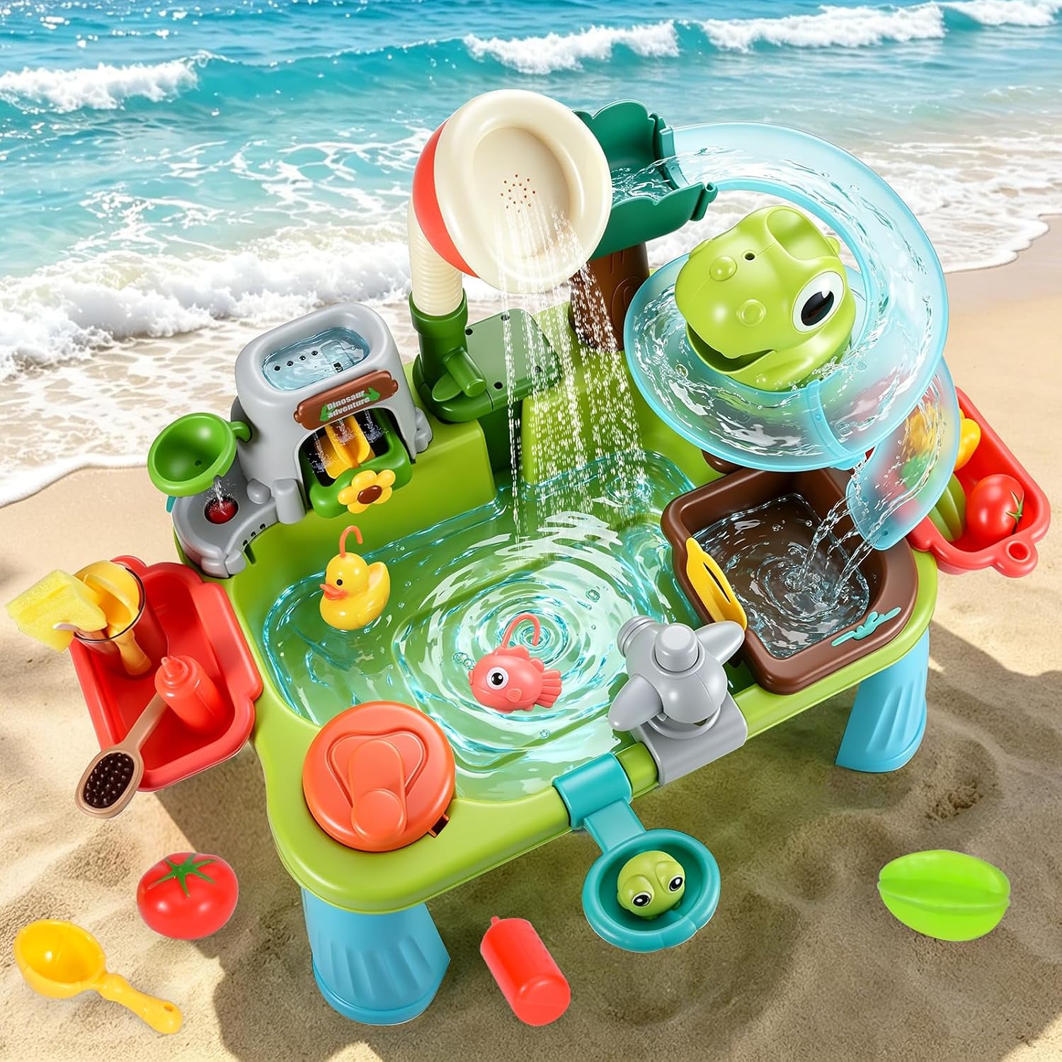 Play Sink with Running Water，Water Table for Toddlers, Kitchen Sink Toys