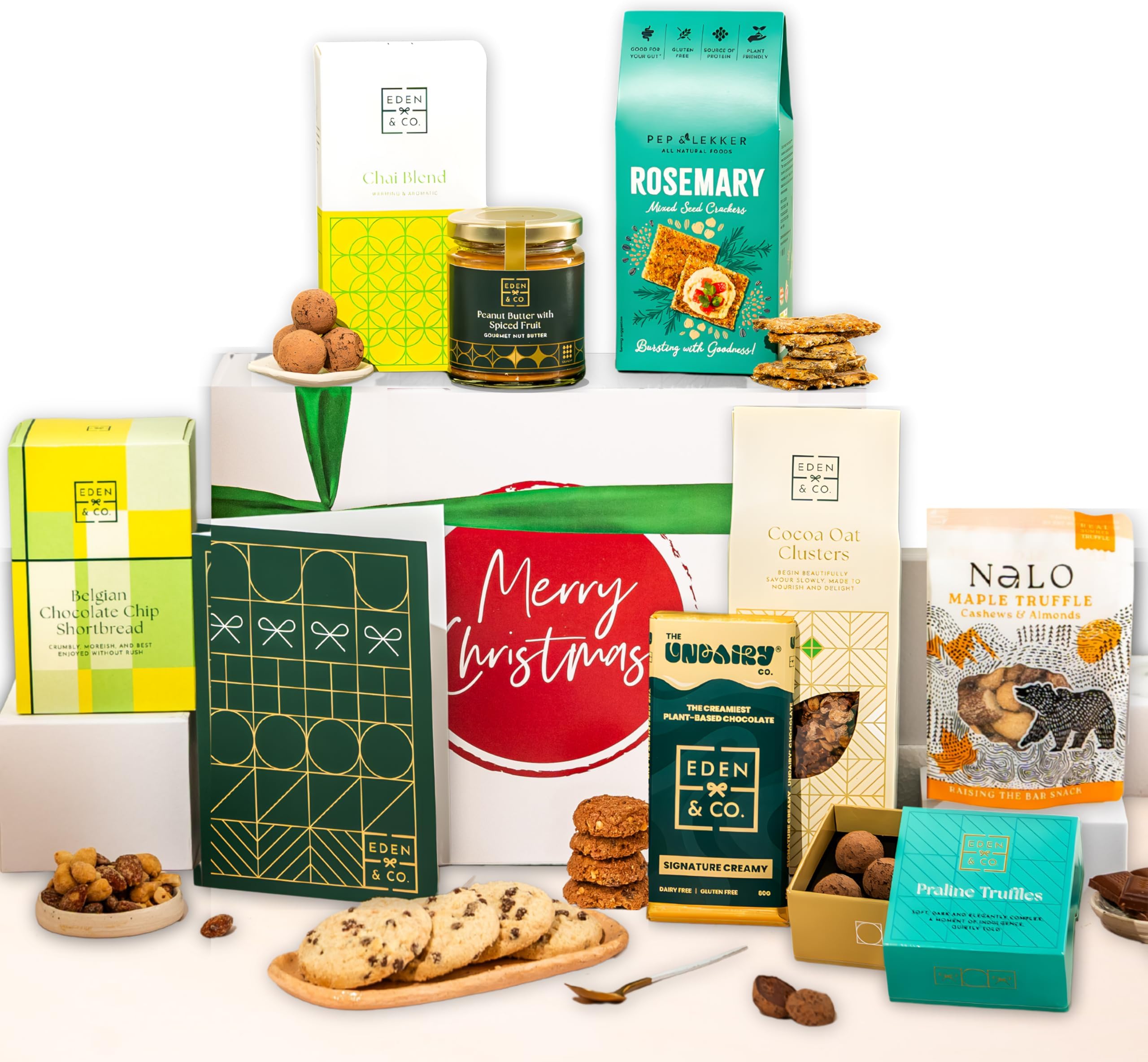 Gluten Free Hamper with Truffles & Hot Chocolate Set, Christmas Presents for Her by EDEN & CO