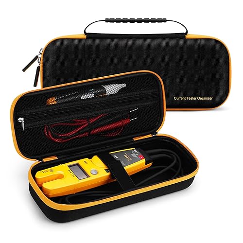 Miniatura 1 de KingSung - Funda rígida para Fluke T5-600T5-1000T5600T6-600 Voltaje eléctrico, probador multímetro bolsa de almacenamiento, color negro