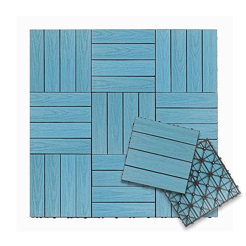 Vista 28 de NewTechWood UltraShield Naturale - Azulejo compuesto para exteriores (1 pie x 1 pie), color rosa de Seúl (10 pies cuadrados por caja)