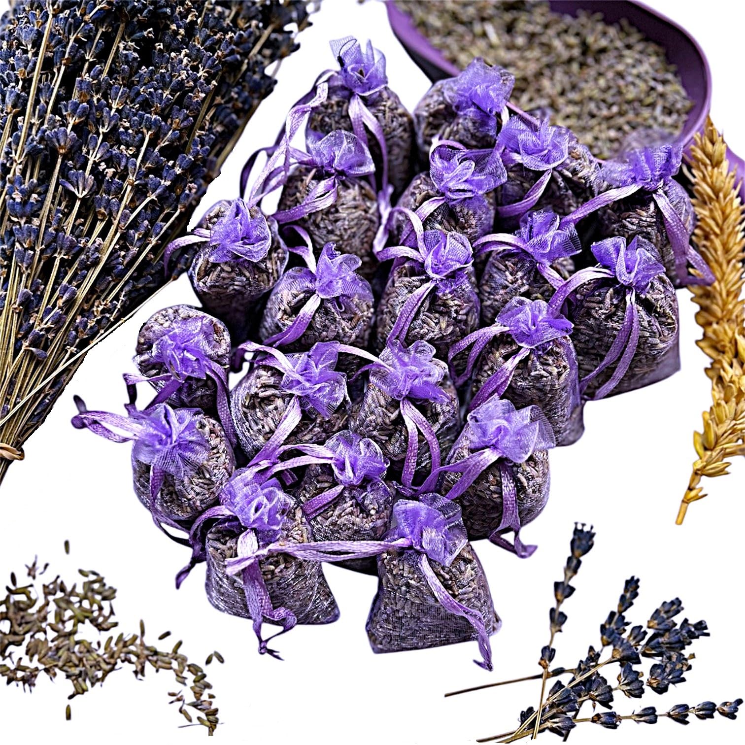 3drom 15 Provence Lavender Bags | Air Freshener | Calming Sleep | Relaxation | Moth Repellent (5x7cm)