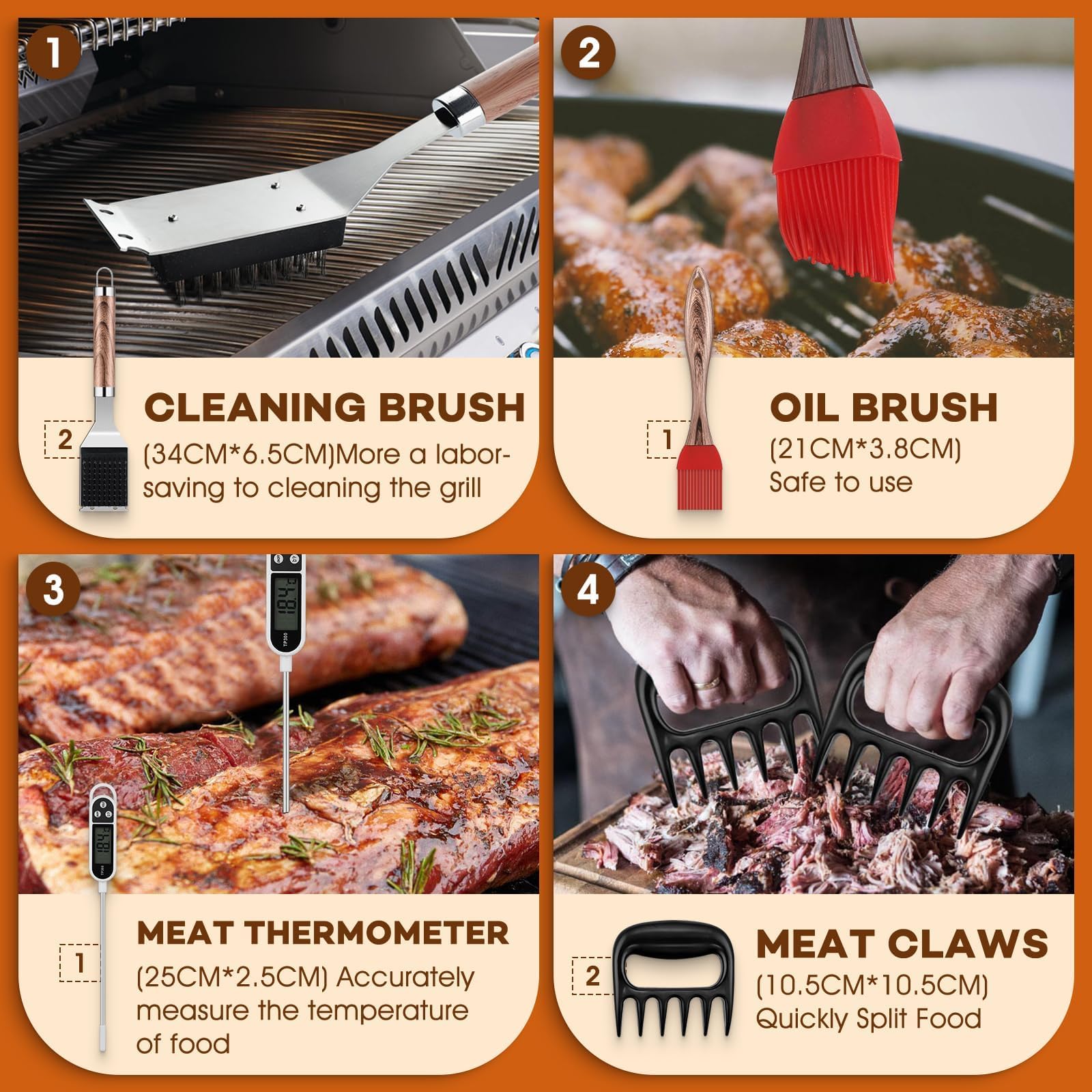 DRAGON RIOT Juego de cubiertos para barbacoa, 29 piezas, juego de barbacoa para hombres, regalo | Juego de accesorios para barbacoa con espátula en maletín de aluminio, cubiertos para barbacoa al aire libre