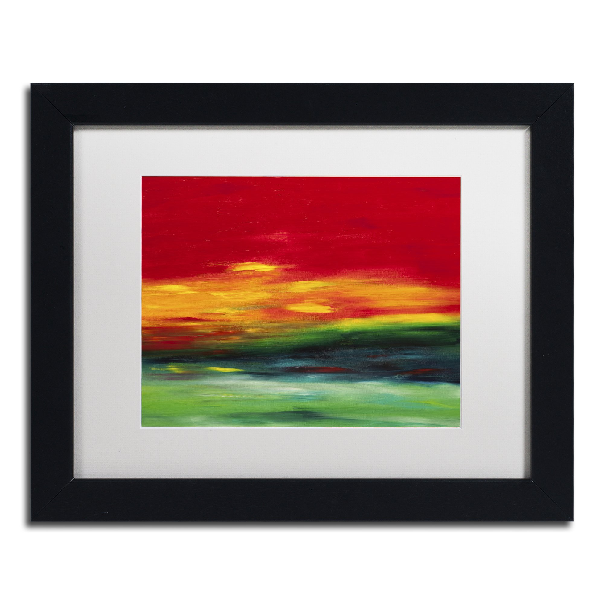 Island Sky 2 by Hilary Winfield Frame, 11 by 14", White Matte