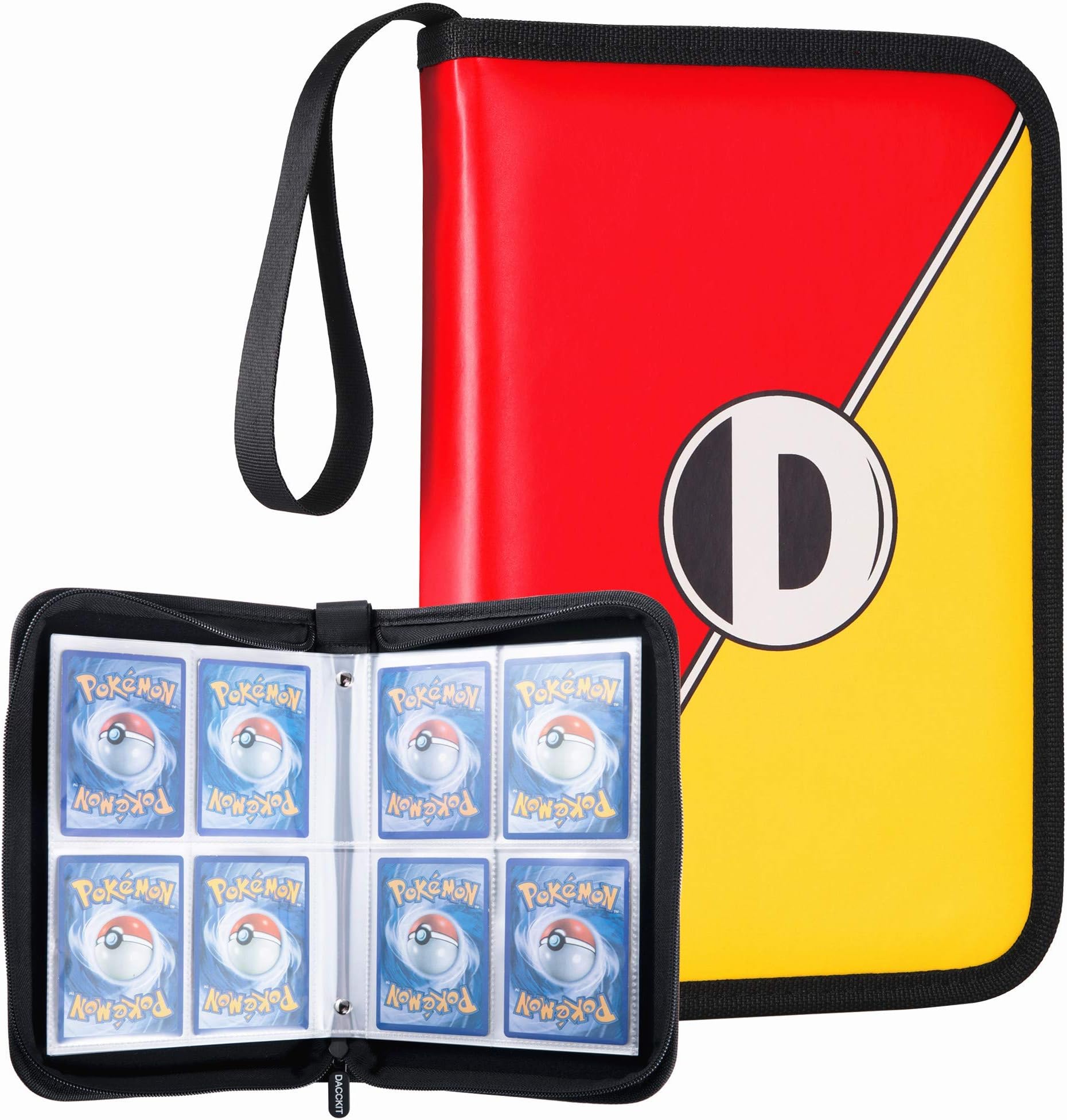 D DACCKIT Top Loader Binder, Red, 4x6 inches