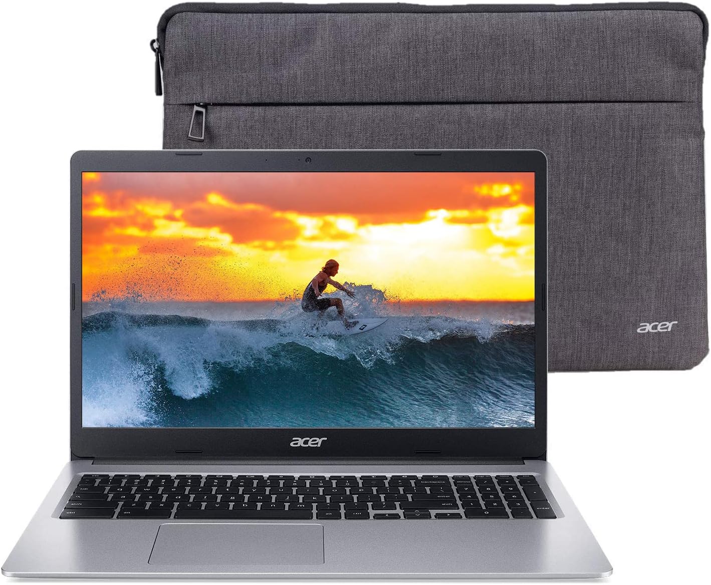 Acer 2022 Flagship Chromebook 15.6" Thin Light Laptop, Intel Celeron N4000(up to 2.60 GHz), 4GB RAM, 96GB Storage (32GB eMMC + 64GB Micro SD