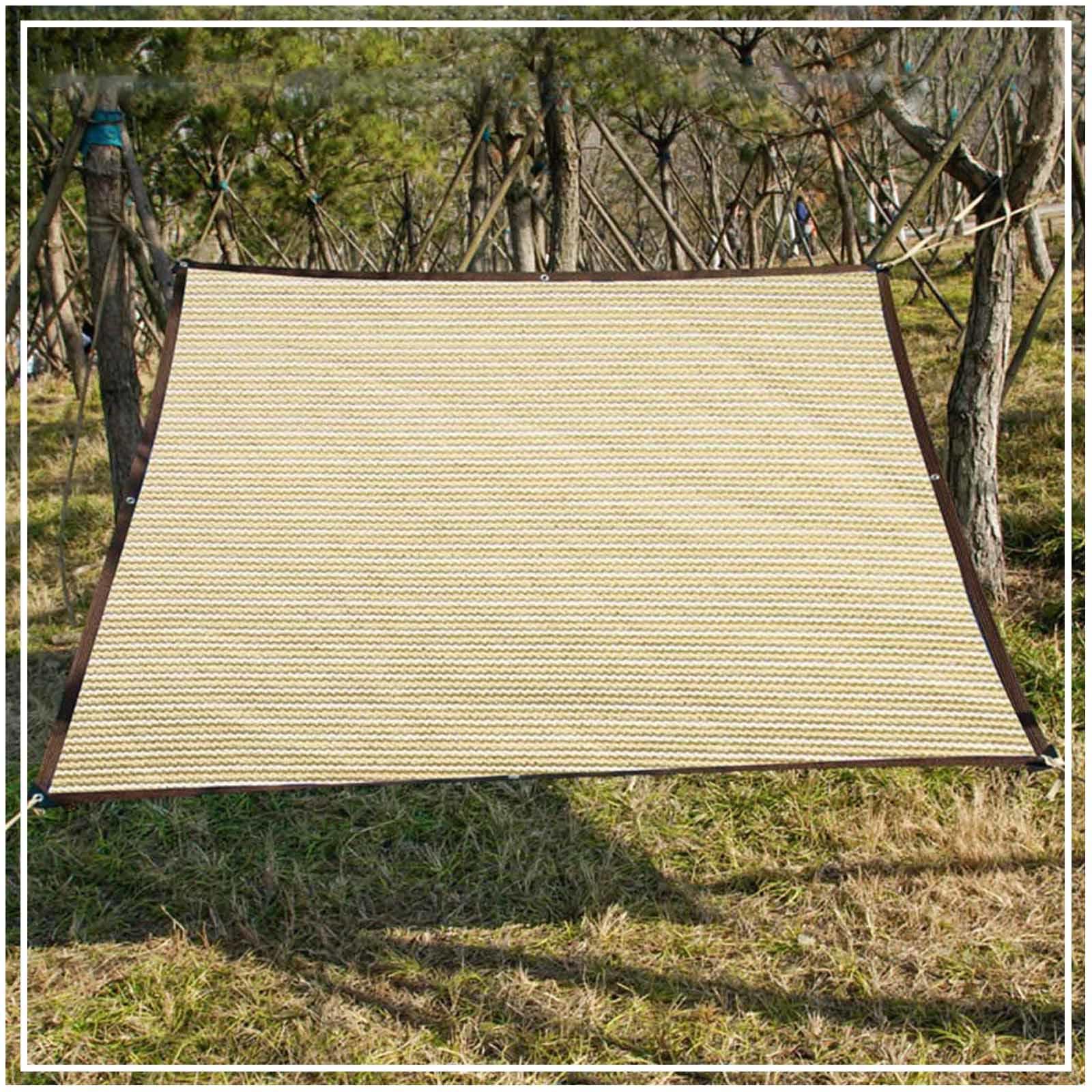 Xrdbfd Greenhouse Shade Net with Eyelets, 1x2m 2x3m 3x4m 4x5m 5x6m 6x8m Shade Sails, Plant Shade Netting, Sunblock Shade Cloth, Outdoor Canopy,Beige-1x8m/3.3 * 26.2ft