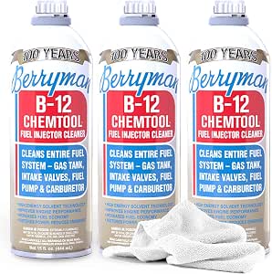 Berryman B-12 Chemtool 0116 (3 Pack) - Fuel Injector Cleaner, 15oz Towel | Carburetor & Fuel System Cleaner Additive for Cars