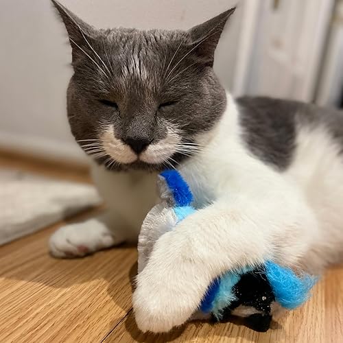 Miniatura 14 de SPOT Song Birds - Juguete para gatos con hierba gatera activada por el tacto, imita canciones reales de pájaros, juguete que funciona con pilas