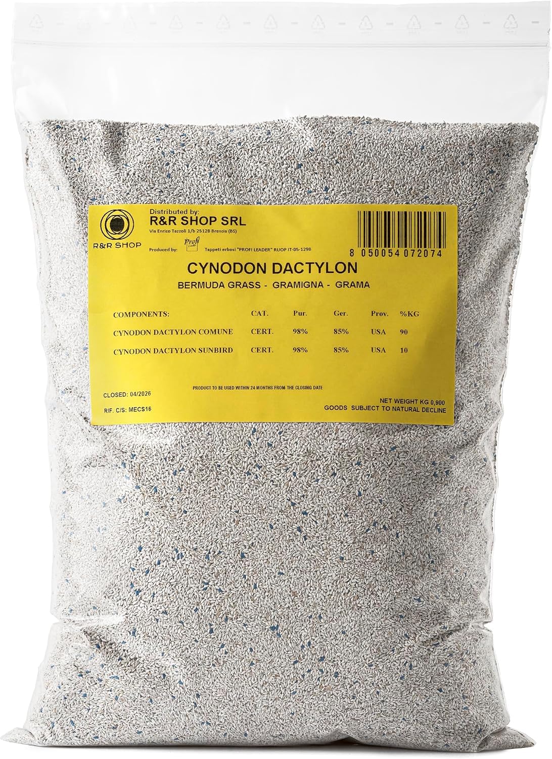 R&R SHOP - Tough Lawn Seeds, Bermudagrass Cynodon Dactylon, USA Origin, Heat & Drought Resistant, Hard-Wearing (4500g – 500m²)