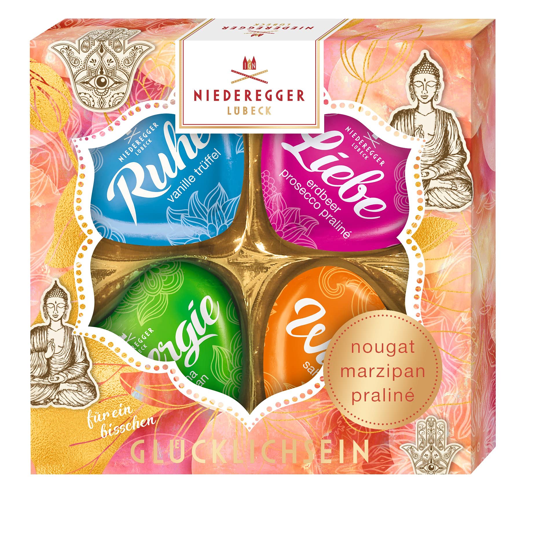 Niederegger Herzensortiment "Buddha", 50 g