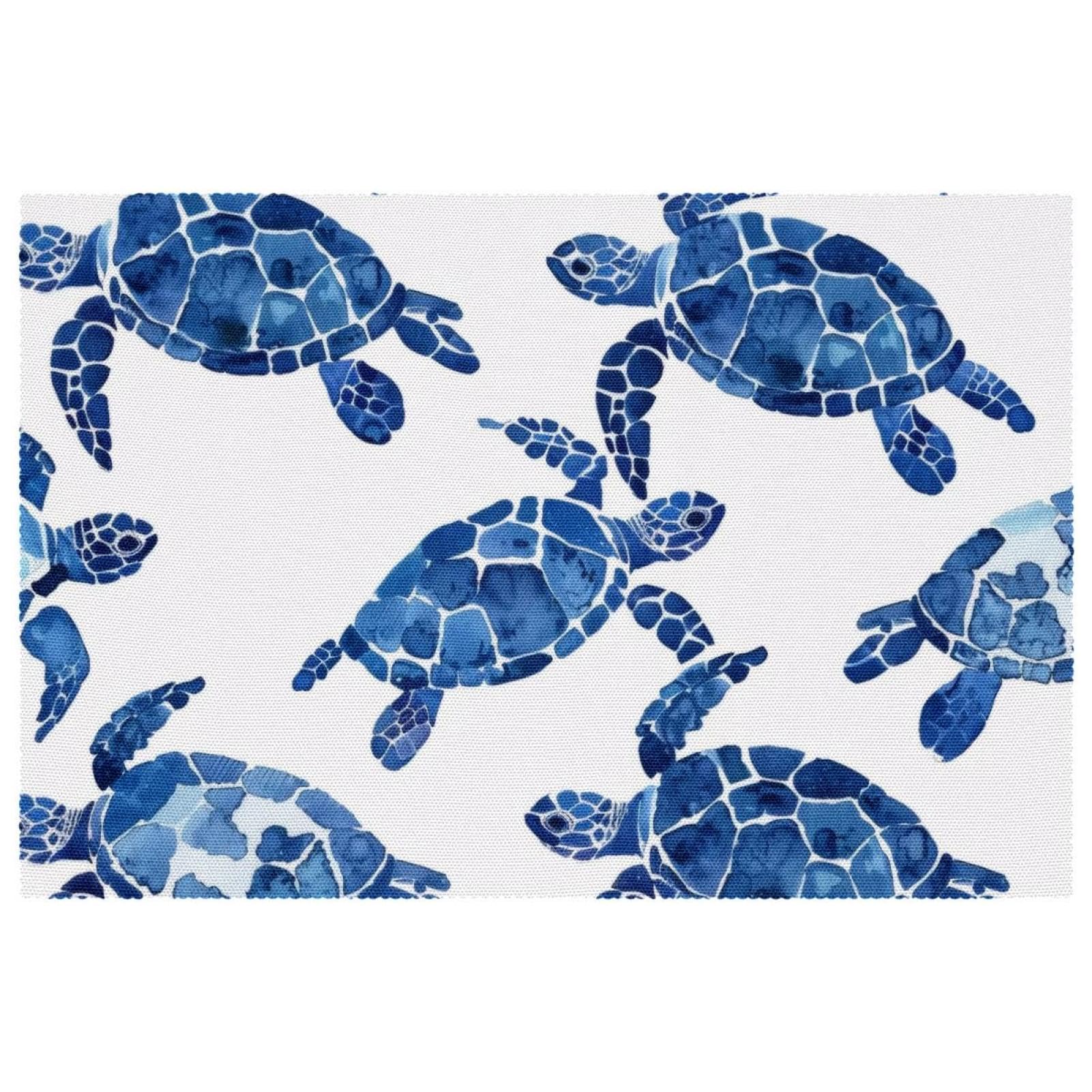 Set de table tortue de mer lot de 6 pièces antidérapants 30x46 cm