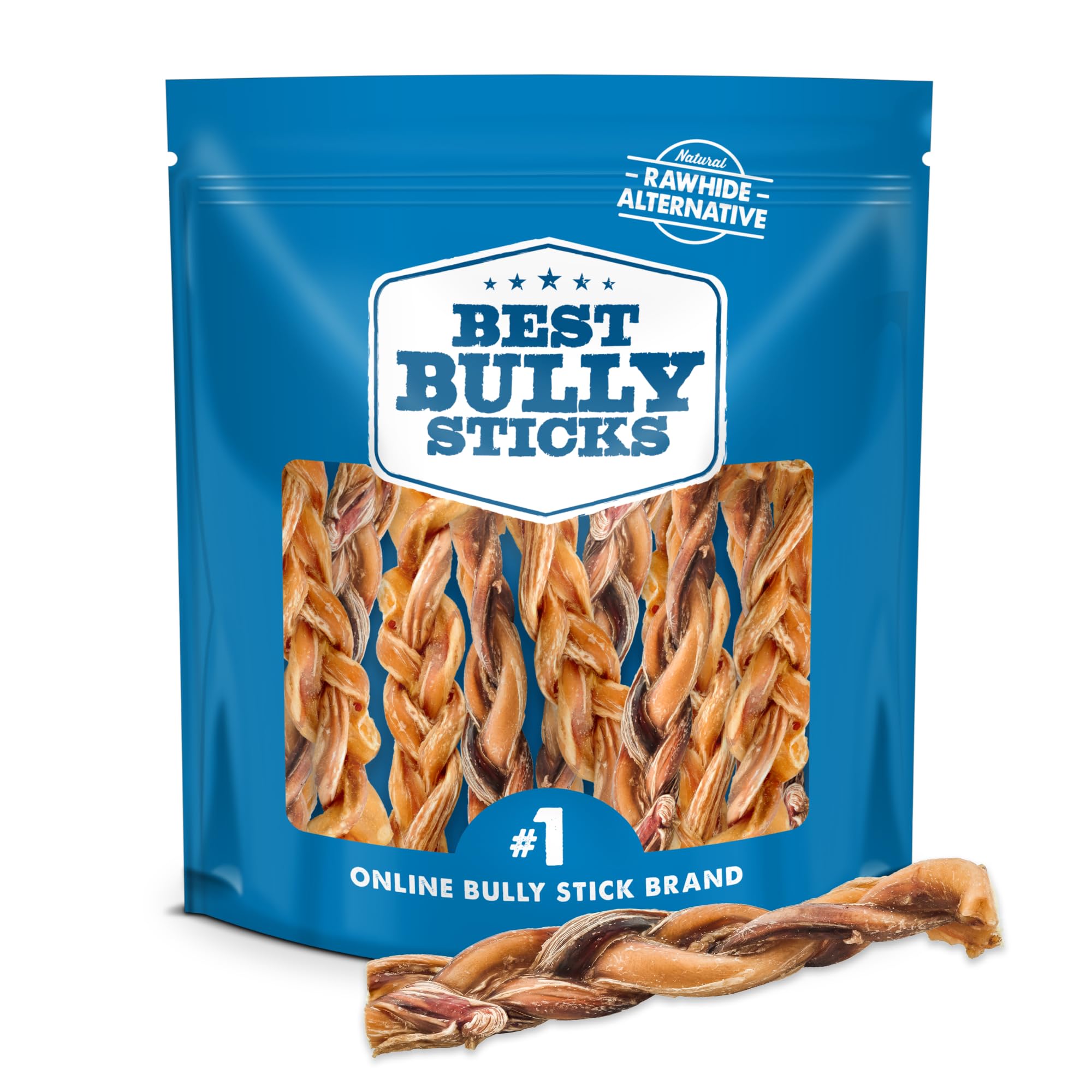 Best Bully Sticks Natural Braided Bully Sticks 6 inch