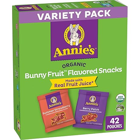 Annie's Organic Berry Patch and Summer Strawberry Bunny Fruit Snacks Variety Pack