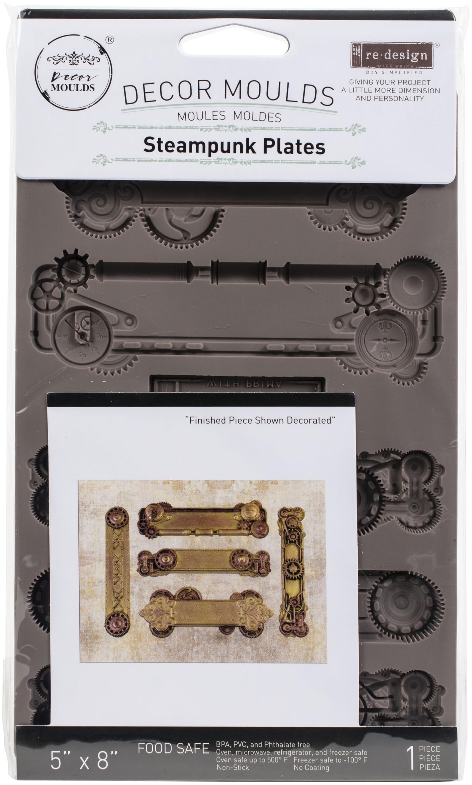 Marketing Mould 5"X8"X8mm-Steampunk Plates -652166