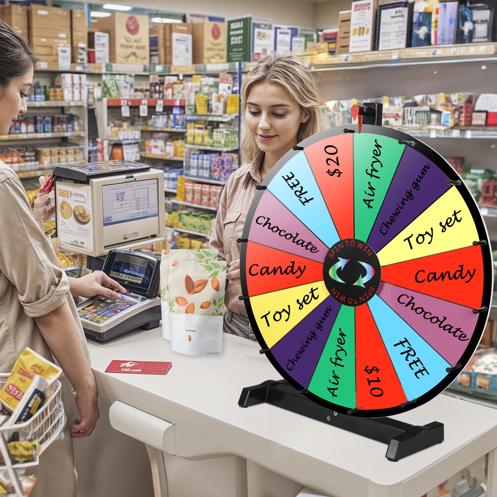 Rueda De Preio Giratoria De 16 Pulgadas, 10 Ranuras Giratorias De Piso