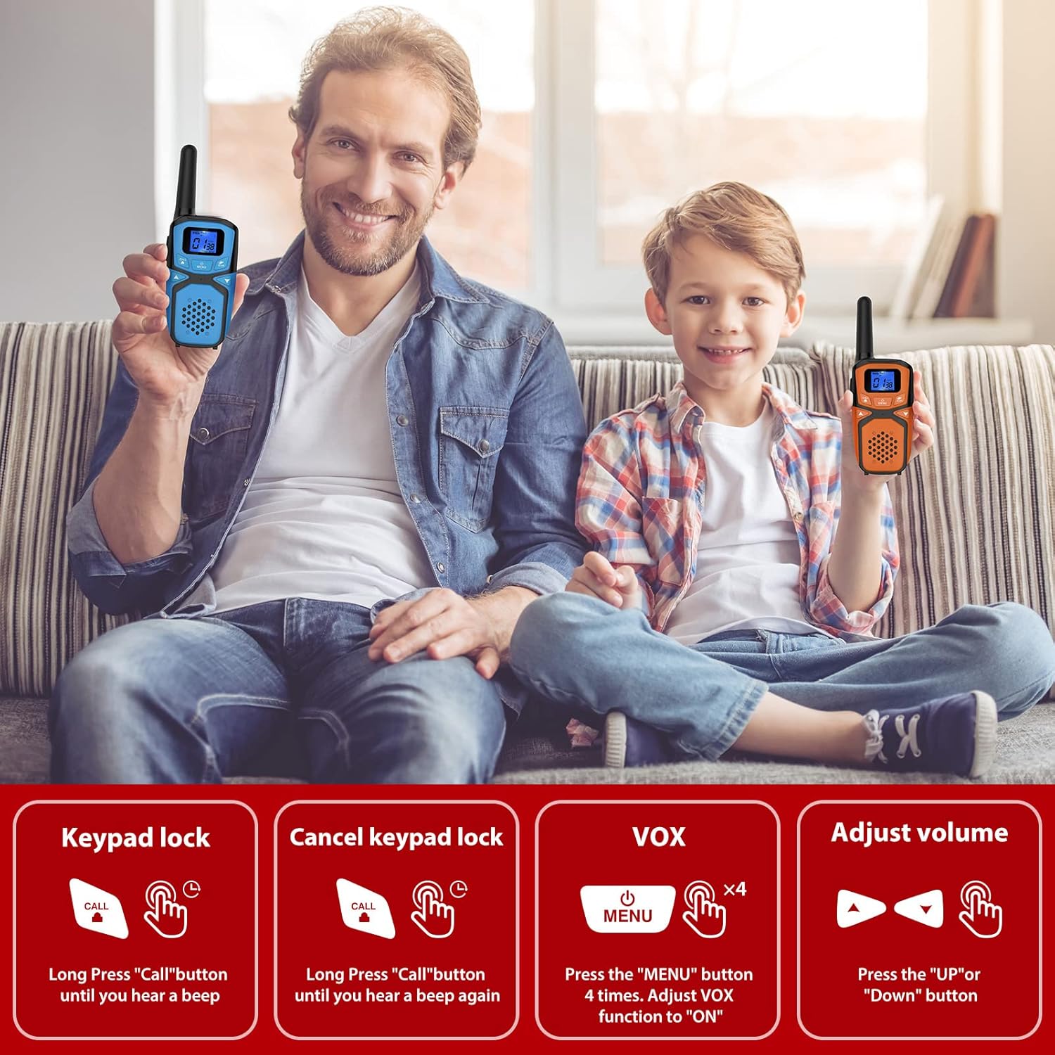 Best Review Walkie Talkie for Kids,Easy to Use Family Walky Talky with Batteries and Charger,Toys for 3 Years Old Boys and Girl for Outdoor Camping Hiking (Blue Pink White Orange Green) Buy 1 get 1 🔥 Walkie Talkie for Kids,Easy to Use Family Walky Talky with Batteries and Charger,Toys for 3 Years Old Boys and Girl for Outdoor Camping Hiking (Blue Pink White Orange Green)