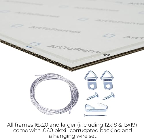 Miniatura 5 de ArtToFrames Marco de fotos de collage doble con 2 aberturas de 18 x 24 pulgadas con marco negro y alfombrilla superior azul Delft