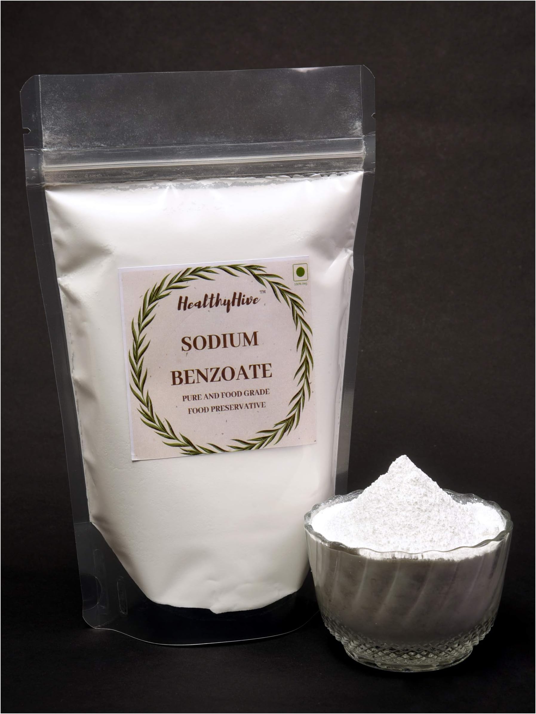 HealthyHive Sodium Benzoate Powder (900 Grams)