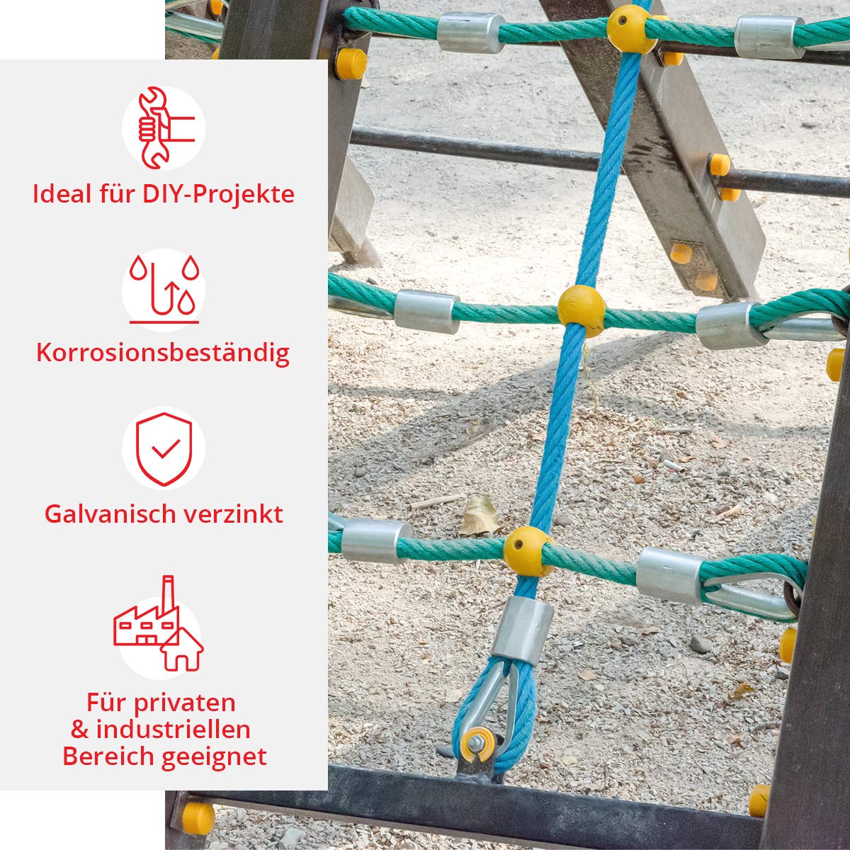 Seilwerk STANKE Kauschen – 5 Stück, Verzinkt, Für 10 Mm Seile, Nach DIN, Für Haus, Garten & Segelei