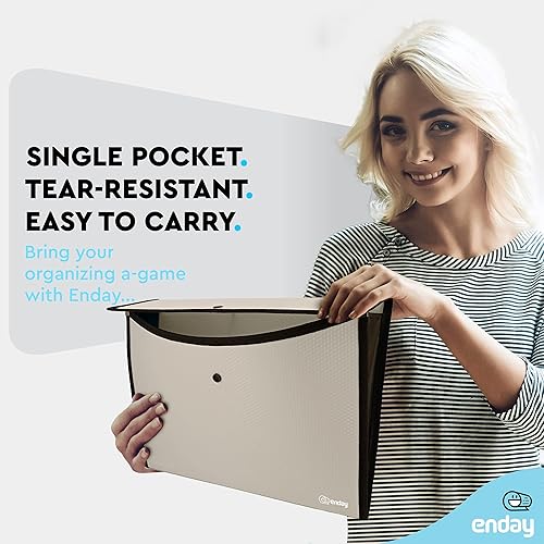 Vista 32 de Enday Soporte de archivo de plástico con solapa cuadrada, tamaño de letra A4, verde