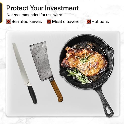 Miniatura 7 de Tabla de cortar de plástico comercial, NSF - 18 x 12 x 0.5 pulgadas, Blanco