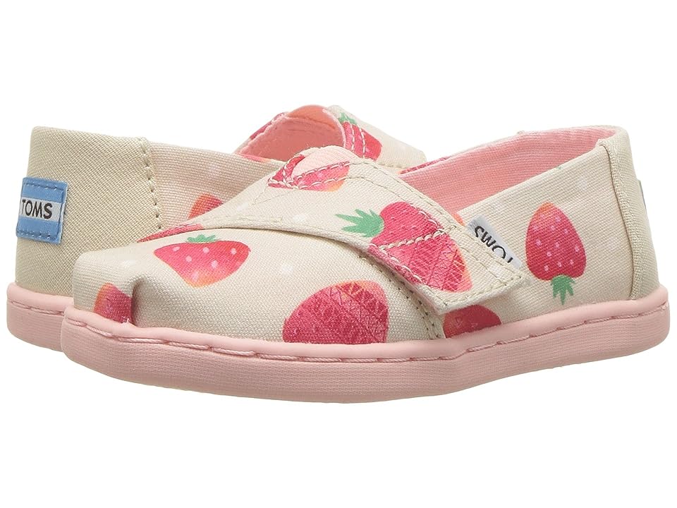 

TOMS Kids Alpargata (Infant/Toddler/Little Kid) (Birch Strawberries/Cream) Girl's Shoes