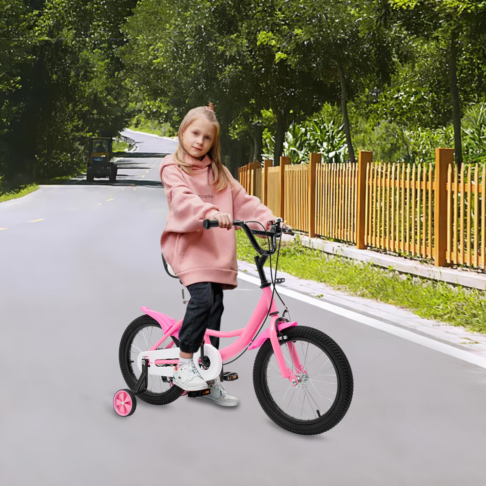 Vélo Enfant 14 Pouces Avec Roues Stabilisatrices Amovibles - Hauteur Réglable, Freins Avant/arrière, 3-6 Ans Vélo Enfant 14 Pouces Avec Roues Stabilisatrices Amovibles - Hauteur Réglable, Freins Avant/arrière, 3-6 Ans