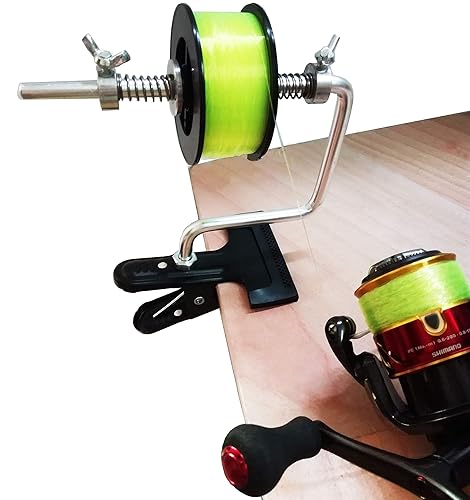 SLMOZKA Fishing Line Spooler Silver Reel Winder Spool Tackle Winder spooling Station Winding System Ultimate Line