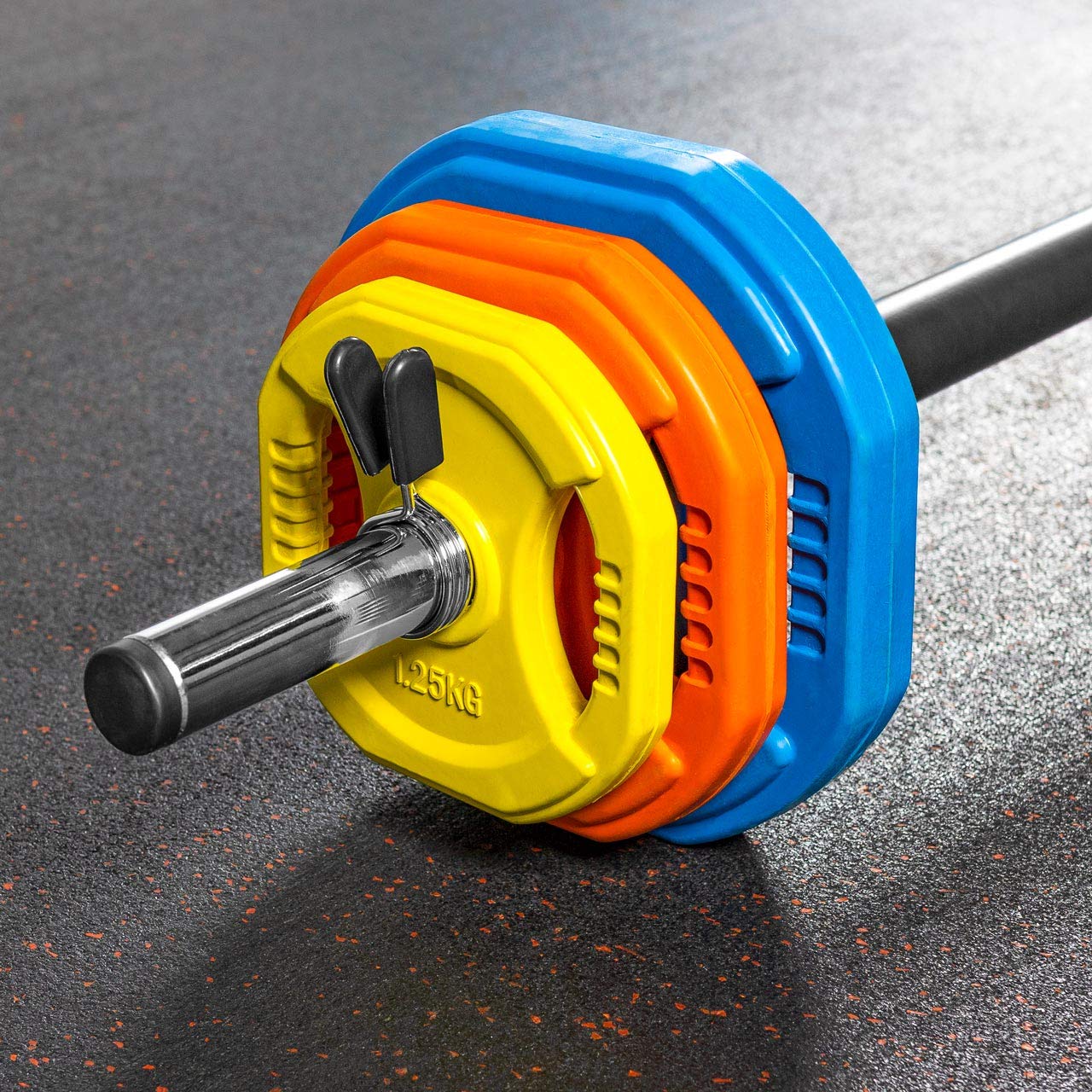 METIS Ensemble de Poids pour Musculation de 20 kg | Barre, Disques de Poids et Clips de Verrouillage | Parfait pour Salles de Sport Commerciales ou à Domicile