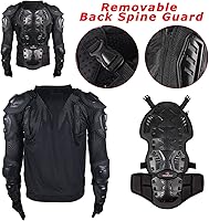 Vista 5 de RIDBIKER - Chaqueta de motociclista con armadura de cuerpo completo, protección para el pecho, equipo para bicicleta de tierra para hombres,