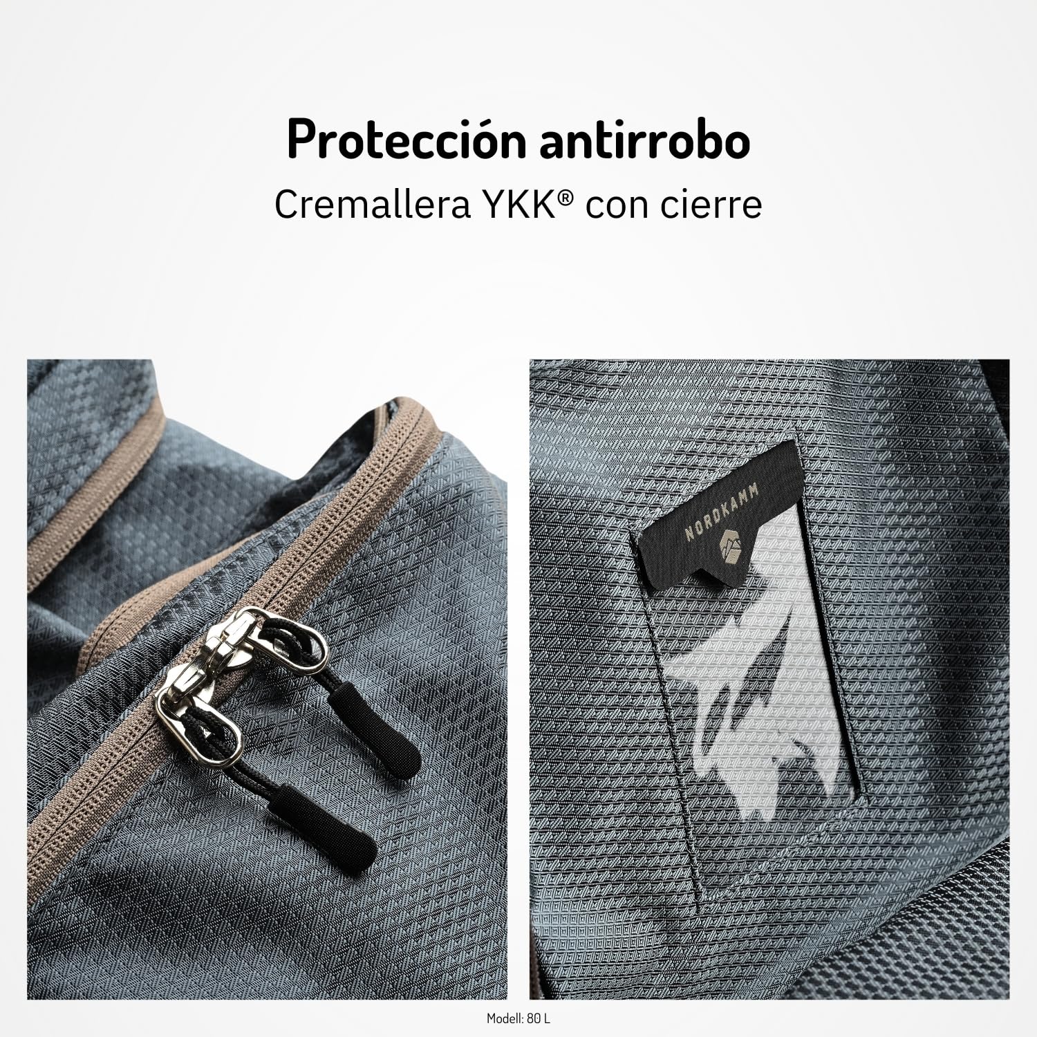 NORDKAMM – Funda Protectora de Mochila, Flight Cover, 80 l y 150 l, Funda de Mochila para vuelos, hidrófuga, para Proteger el Equipaje en el avión