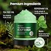Scalp Scrub, Tea Tree Scalp Exfoliator Scrub Shampoo, 2-in-1 Scalp Treatment with Mint Oil, Hair Treatment to Clarify and Remove Build up with Silicone Scalp Massager, 10.6oz/300g