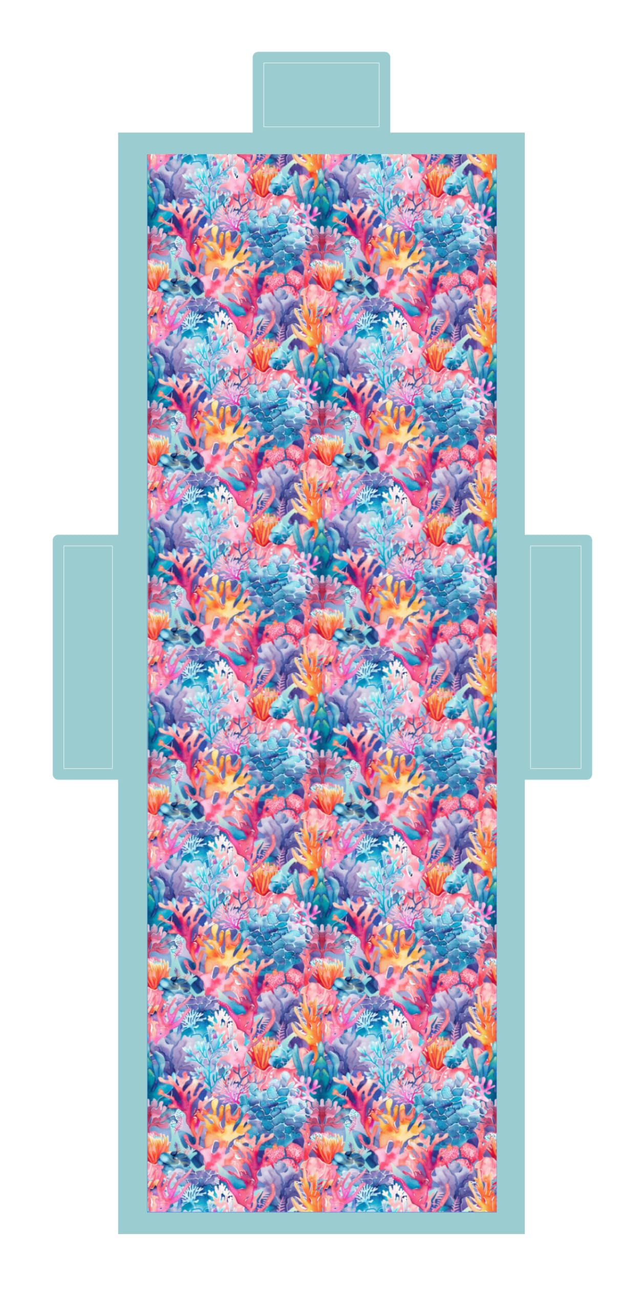 L'Emporio Casa Telo Mare Piscina con tasche e Cuscino - sdraio lettino Digitale in morbida Microfibra di Poliestere (Multicolor)