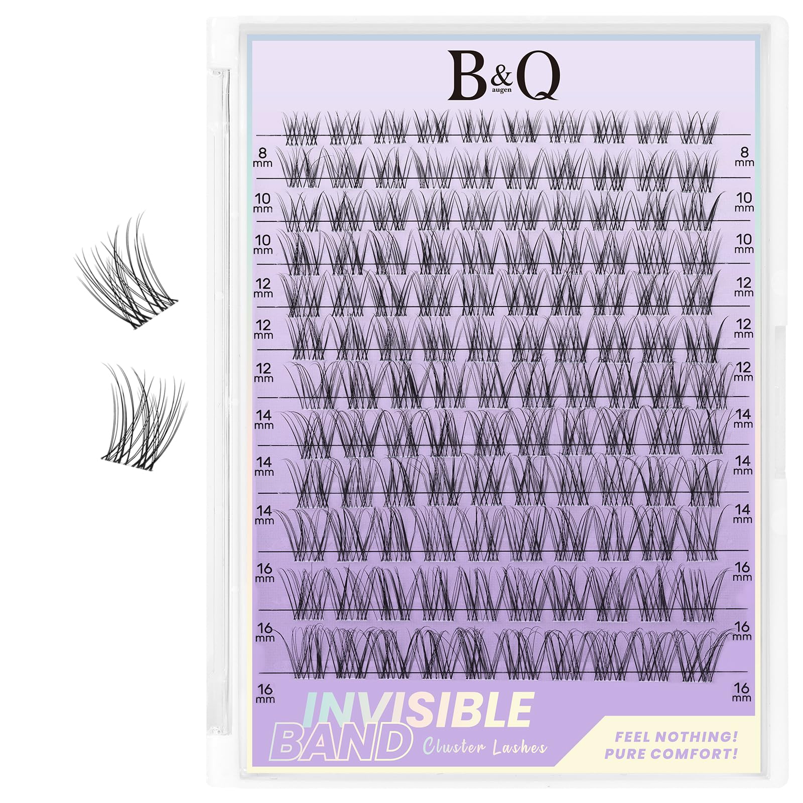 B&Q Wimpern Extensions 120pcs Flora Lash Cluster Unsichtbares Band Manga Lashes 8-16mix Unsichtbare Wispy NatüRliche Wimpern Cluster 7 Tage Halt Lazy Girl Manga WimpernverläNgerung(Flora 8-16mix)